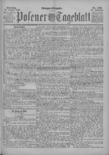 Posener Tageblatt 1899.08.29 Jg.38 Nr403