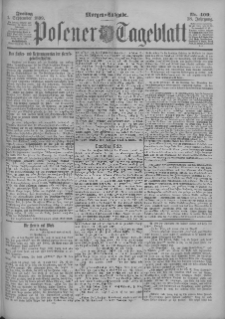 Posener Tageblatt 1899.09.01 Jg.38 Nr409