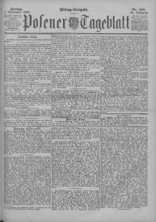 Posener Tageblatt 1899.09.01 Jg.38 Nr410