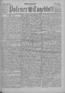 Posener Tageblatt 1899.09.02 jg.38 Nr412