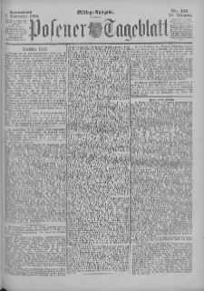 Posener Tageblatt 1899.09.02 jg.38 Nr412