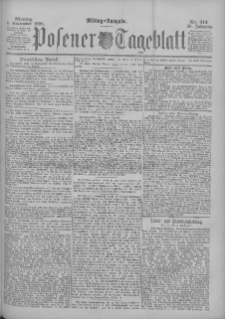 Posener Tageblatt 1899.09.04 Jg.38 Nr414