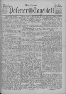 Posener Tageblatt 1899.09.06 Jg.38 Nr418