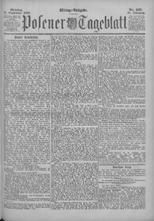 Posener Tageblatt 1899.09.11 Jg.38 Nr427