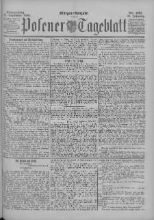 Posener Tageblatt 1899.09.14 Jg.38 Nr432