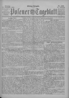 Posener Tageblatt 1899.09.18 Jg.38 Nr439