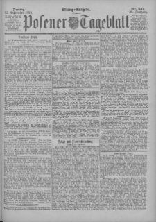 Posener Tageblatt 1899.09.22 Jg.38 Nr447