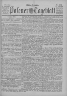 Posener Tageblatt 1899.09.26 Jg.38 Nr453