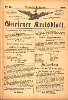 Gnesener Kreisblatt. 1899.02.02 Nr10