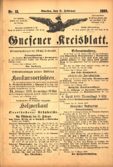 Gnesener Kreisblatt. 1899.02.09 Nr12