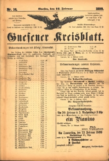 Gnesener Kreisblatt. 1899.02.16 Nr14