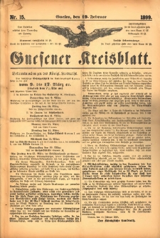 Gnesener Kreisblatt. 1899.02.19 Nr15