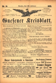 Gnesener Kreisblatt. 1899.02.23 Nr16