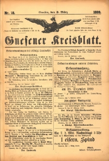 Gnesener Kreisblatt. 1899.03.02 Nr18