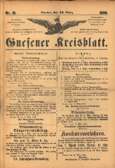 Gnesener Kreisblatt. 1899.03.12 Nr21