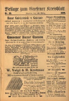 Beilage zum Gnesener Kreisblatt. 1899.03.16 Nr22