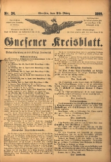Gnesener Kreisblatt. 1899.03.23 Nr24
