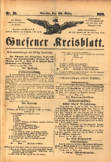 Gnesener Kreisblatt. 1899.03.26 Nr25