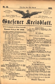 Gnesener Kreisblatt. 1899.04.23 Nr33