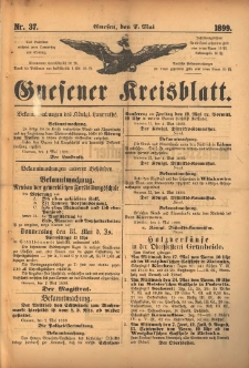 Gnesener Kreisblatt. 1899.05.07 Nr37