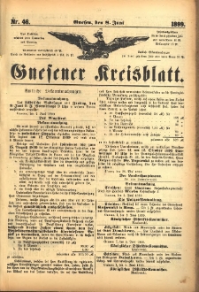 Gnesener Kreisblatt. 1899.06.08 Nr46