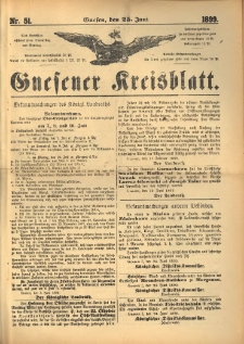 Gnesener Kreisblatt. 1899.06.23 Nr51