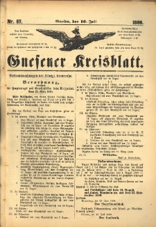 Gnesener Kreisblatt. 1899.07.16 Nr57