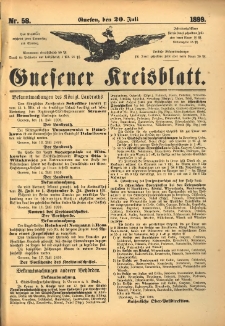 Gnesener Kreisblatt. 1899.07.20 Nr58
