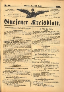 Gnesener Kreisblatt. 1899.07.27 Nr60