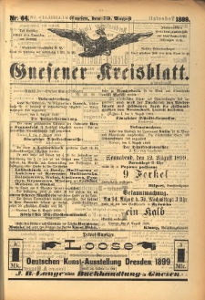Gnesener Kreisblatt. 1899.08.10 Nr64