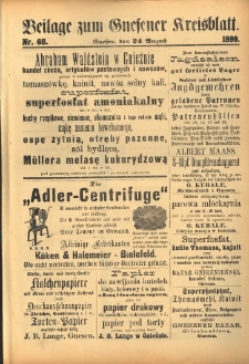 Beilage zum Gnesener Kreisblatt. 1899.08.24 Nr68