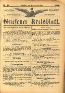 Gnesener Kreisblatt. 1899.09.21 Nr76