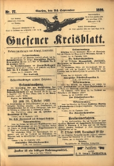 Gnesener Kreisblatt. 1899.09.24 Nr77