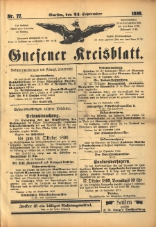 Gnesener Kreisblatt. 1899.09.24 Nr77