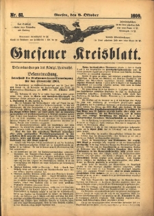 Gnesener Kreisblatt. 1899.10.08 Nr81