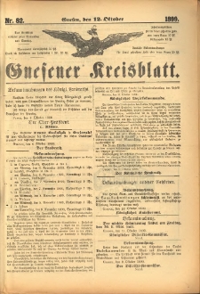 Gnesener Kreisblatt. 1899.10.12 Nr82