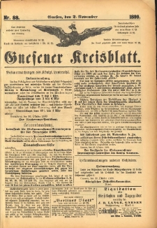 Gnesener Kreisblatt. 1899.11.02 Nr88