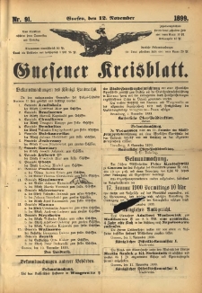 Gnesener Kreisblatt. 1899.11.12 Nr91