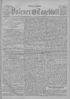 Posener Tageblatt 1899.10.11 Jg.38 Nr479