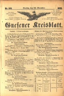 Gnesener Kreisblatt. 1899.12.24 Nr103