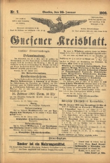 Gnesener Kreisblatt 1900.01.25 Nr7