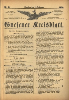 Gnesener Kreisblatt 1900.02.08 Nr11