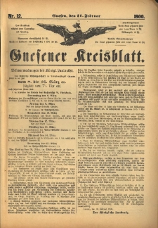 Gnesener Kreisblatt 1900.02.11 Nr12