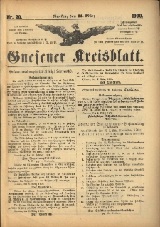 Gnesener Kreisblatt 1900.03.11 Nr20