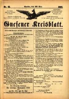 Gnesener Kreisblatt 1900.05.27 Nr42