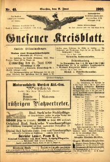 Gnesener Kreisblatt 1900.06.07 Nr45