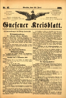 Gnesener Kreisblatt 1900.06.14 Nr47