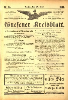Gnesener Kreisblatt 1900.06.28 Nr51