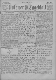 Posener Tageblatt 1899.10.19 Jg.38 Nr492