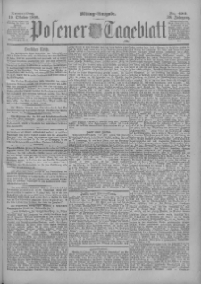 Posener Tageblatt 1899.10.19 Jg.38 Nr493